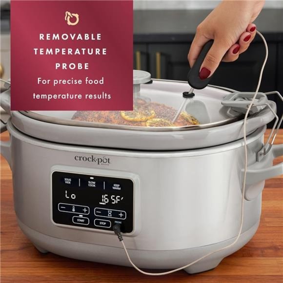 Crockpot 7-Quart Cook & Carry™ Slow Cooker, Programmable, Stainless Steel - Picture 5 of 6